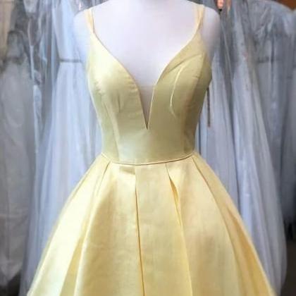 Princess Yellow Homecoming Dress Sh..