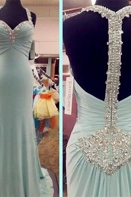 Charming Backless Prom Dresses,Prom Dress,Backless Prom Gown,Open Back Prom Dresses,Open Backs Evening Gowns,2023 Evening Gown,Chiffon Beaded Bodice Party DressFor Teens Girls