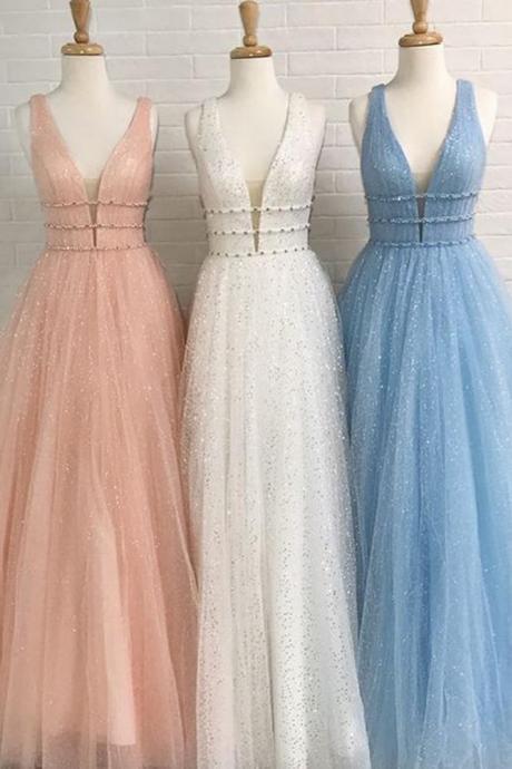 Sparkly Long Prom Dresses,Party Dress, Dance Dress