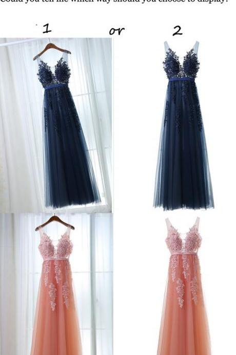 Long Prom Dresses,Prom Dresses,Navy Blue Prom Dresses,Simple Prom Dresses