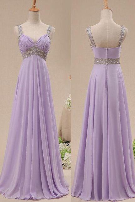 Lilac Prom Dresses,Sparkly Prom Dress,Sparkle Prom Gown,Bling Prom Dresses,Straps Evening Gowns,2023 Evening Gown,Beaded Formal Dress For Teen