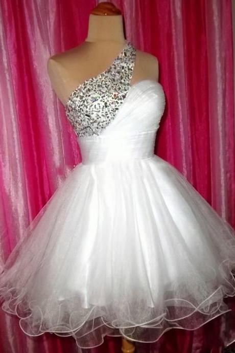 One Shoulder Homecoming Dress,Homecoming Dresses,Sweet 16 Dress, Homecoming Gowns