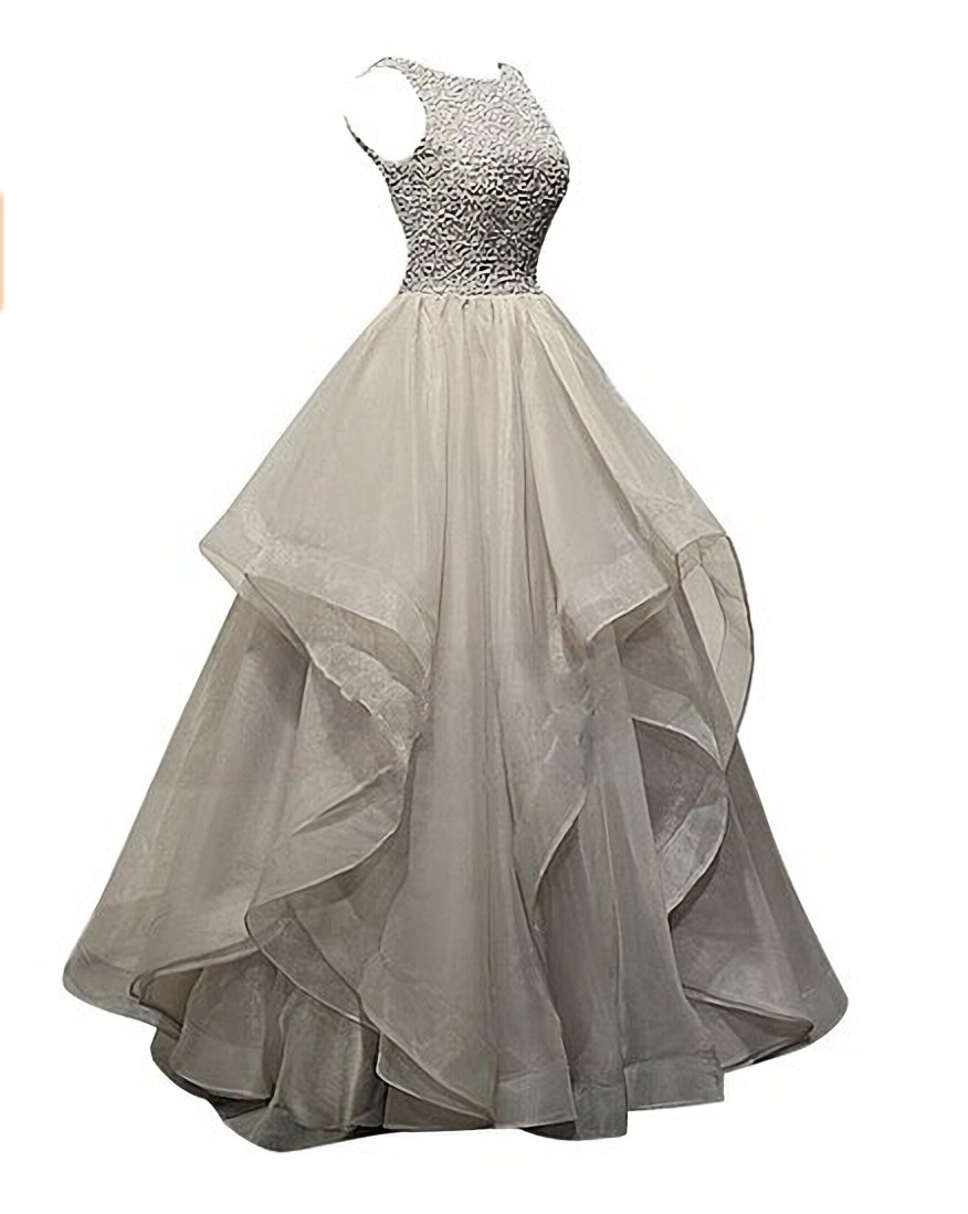 Gray Prom Dresses,Silver Grey Prom Dress,Sexy Prom Dress,Prom Dresses ...